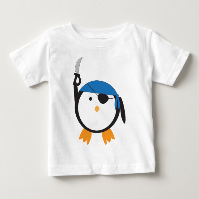 Pirate Penguin Baby T-Shirt (Front)