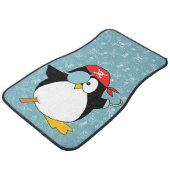 Pirate Penguin Drawing Car Floor Mat (Angled)