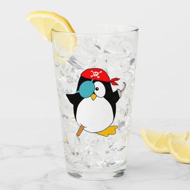 Pirate Penguin Glass (Front Ice)