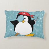 Pirate Penguin Graphic Decorative Pillow (Back)
