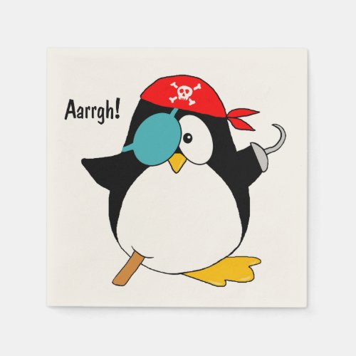 Pirate Penguin Graphic Napkins