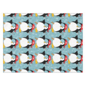 Pirate Penguin Graphic Pattern Tablecloth (Front (Horizontal))