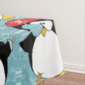 Pirate Penguin Graphic Pattern Tablecloth (In Situ)