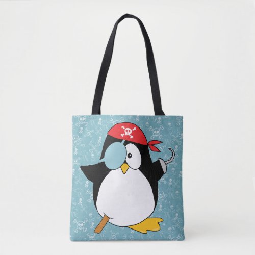 Pirate Penguin Graphic Tote Bag