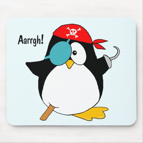 Pirate Penguin Mouse Pad