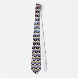 Pirate Penguin Portrait Neck Tie