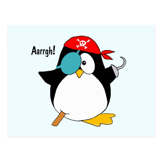 Pirate Penguin Postcard