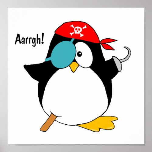 Pirate Penguin Poster