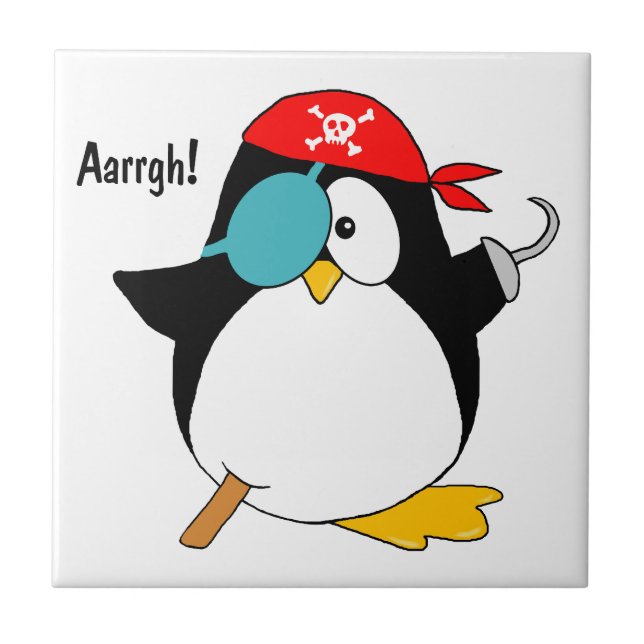 Pirate Penguin Tile (Front)