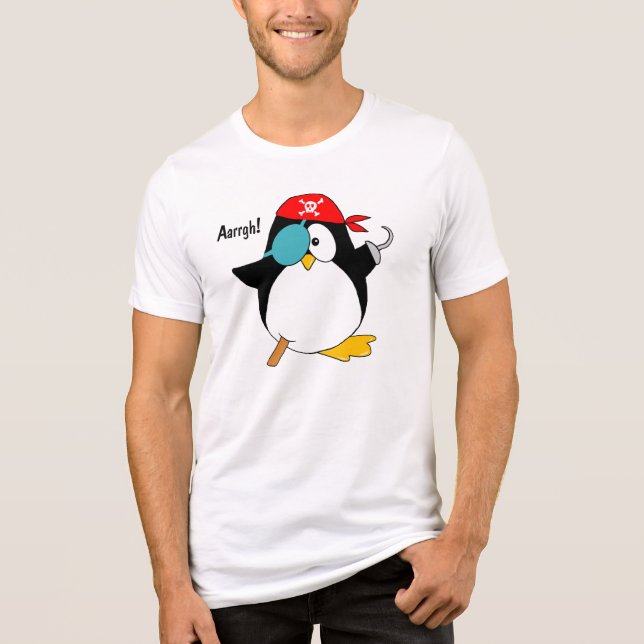 Pirate Penguin Tri-Blend Shirt (Front)