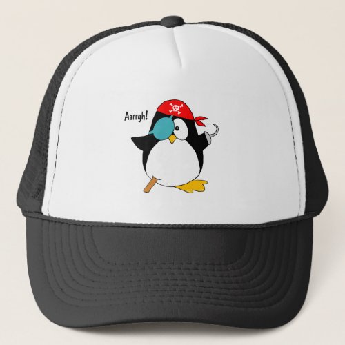 Pirate Penguin Trucker Hat