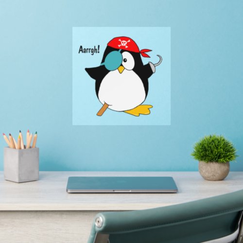 Pirate Penguin Wall Decal