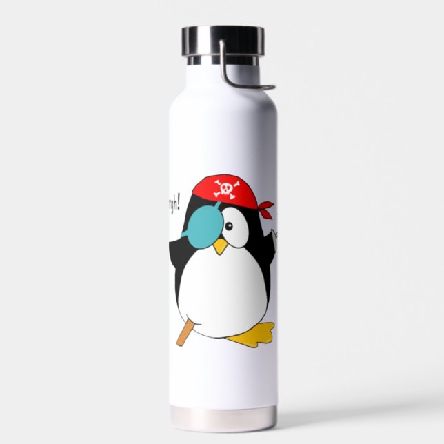Pirate Penguin Water Bottle (Left)