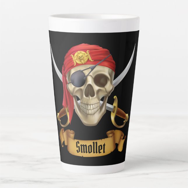 Pirate Personalize  Latte Mug (Front)