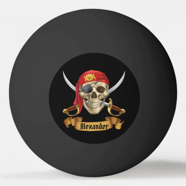 Pirate Personalize  Ping Pong Ball (Front)