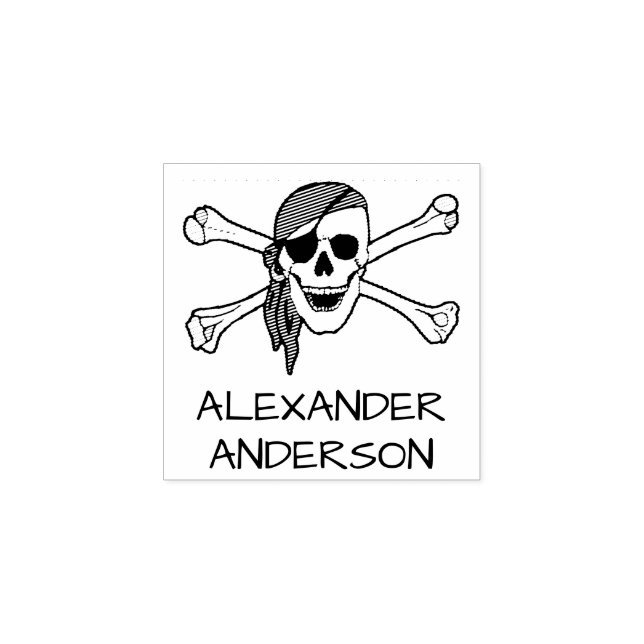 Pirate Personalize Rubber Stamp (Imprint)