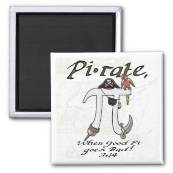 Pirate Pi Day Gear Magnet by PiintheSky at Zazzle