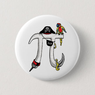 Pirate Pi Day Gear Pinback Button