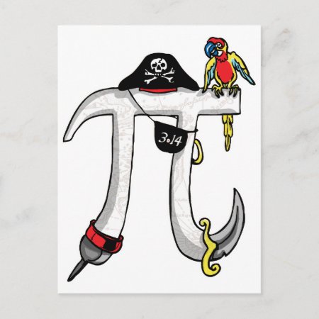 Pirate Pi Day Gear Postcard