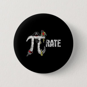 Pirate Pi Day Pirate Lover Fun Pi Day Tee Button