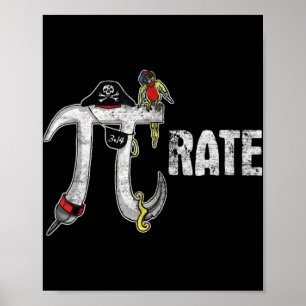 Pirate Pi Day  Pirate Lover Fun Pi Day Tee  Poster
