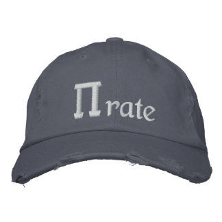 Pirate, PI - rate Embroidered Baseball Hat