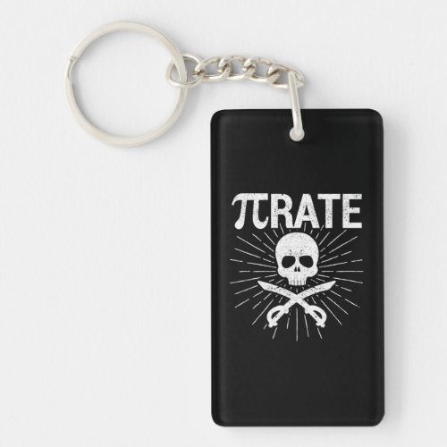 Pirate Pi Rate Pi Day Math Pirates Mathematician Keychain