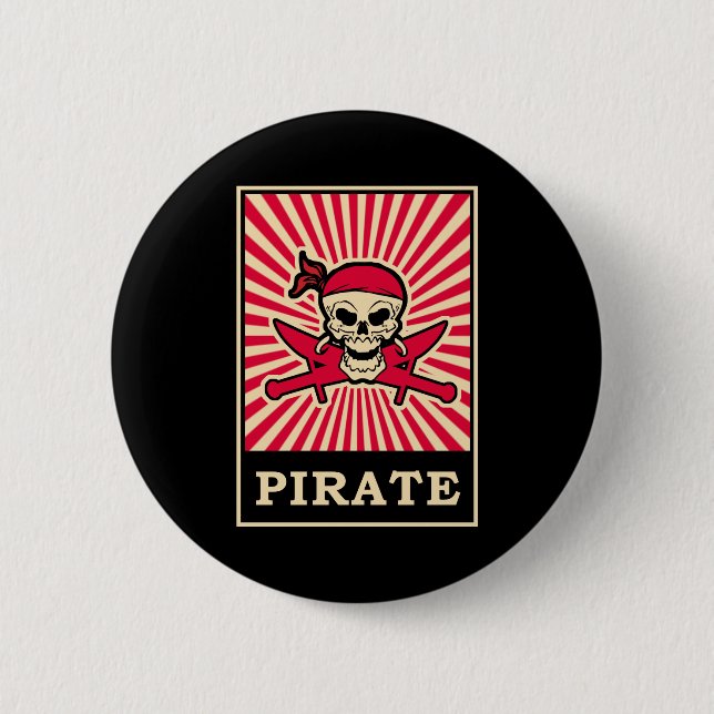 Pirate Pinback Button (Front)