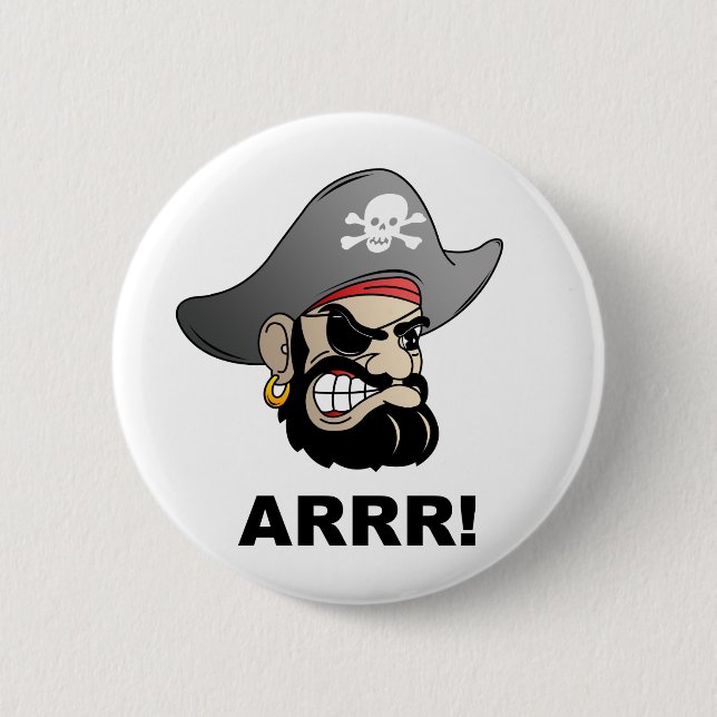 Pirate Pinback Button (Front)