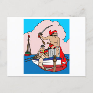 Pirate Pirate Ship Treasure Island Postcard