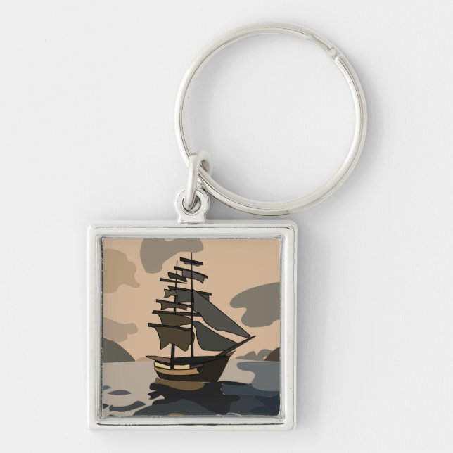 Pirate Pirates Ship Adventure Pirate Keychain (Front)