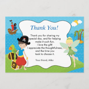 Pirate Pixie Fairy Thank You Card