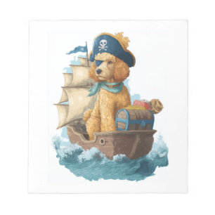 Pirate Poodle � Funny Sea Dog Notepad