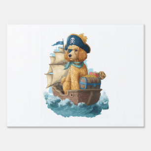 Pirate Poodle � Funny Sea Dog Sign