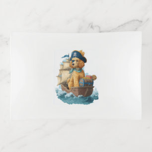 Pirate Poodle � Funny Sea Dog Trinket Tray