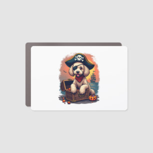 Pirate Poodle Plunder Car Magnet