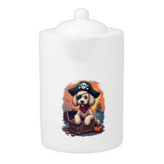 Pirate Poodle Plunder Teapot