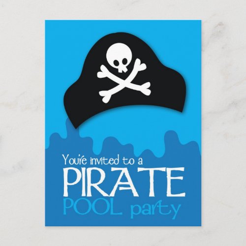 Pirate pool party invitation