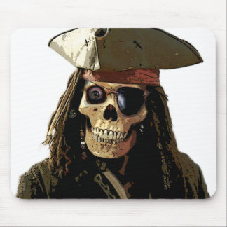 Pirate Posterized skull face Mouse Pad