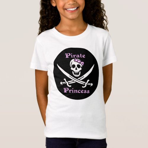 Pirate Princess Girls Babydoll T_shirt