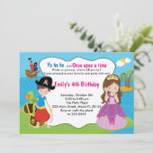 Pirate Princess Invitation Kids Birthday Party (Standing Front)