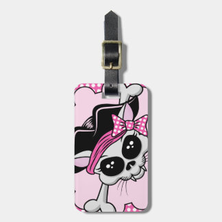 Pirate Princess Kitty Skull Luggage Tag