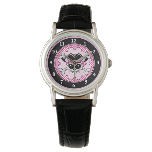 Pirate Princess Kitty Skull Watch