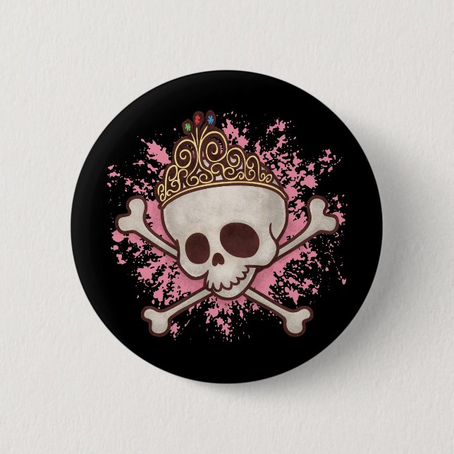 Pirate Princess -tiara Pinback Button (Front)