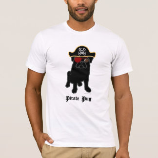Pirate Pug - Black T-Shirt