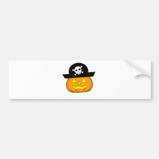 pirate pumpkin bumper sticker