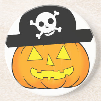 pirate pumpkin drink coaster