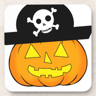 pirate pumpkin drink coaster
