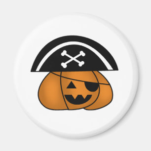 Pirate Pumpkin Magnet