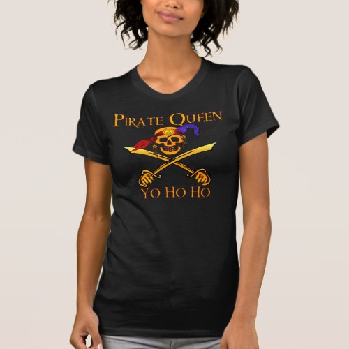 Pirate Queen Peace Sign Dark T_Shirt
